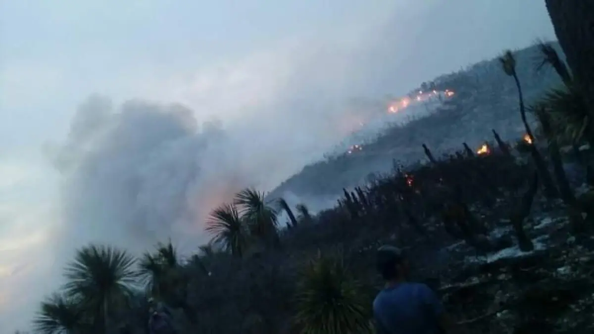 Incencio cerro Juan N. Méndez y Tlacotepec 1